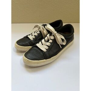 Frye Low Lace Up Black Leather Sneakers Women’s Size 7